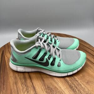 Nike Free 5.0 Shoes Womens Size 8.5 Teal Gray Running Comfort Walking Sneakers